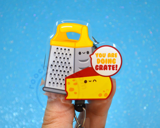 Doing Grate Cheese Badge Reel