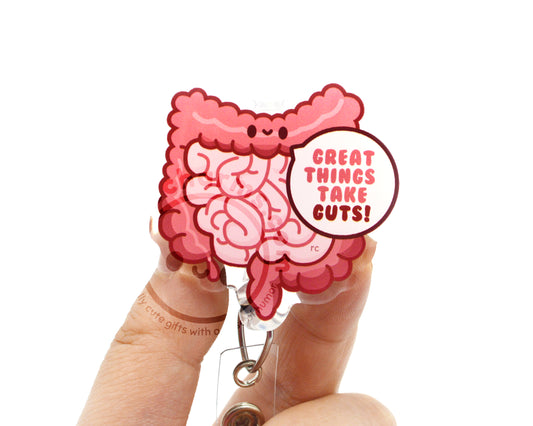 It Takes Guts Acrylic Badge Reel