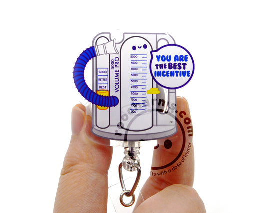 Incentive Spirometer Acrylic Badge Reel