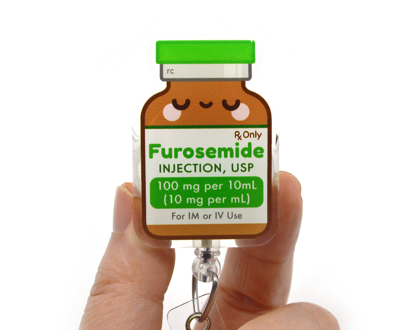 Furosemide Acrylic Badge Reel