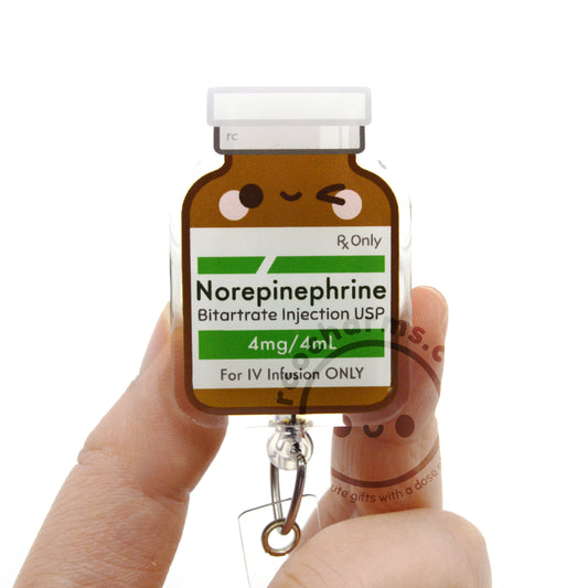 Norepinephrine Acrylic Badge Reel