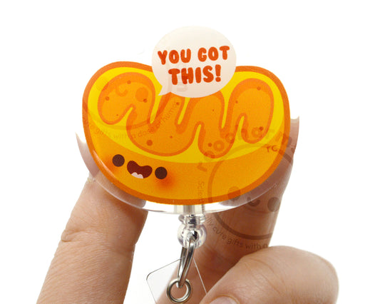 Motivational Mitochondria Acrylic Badge Reel