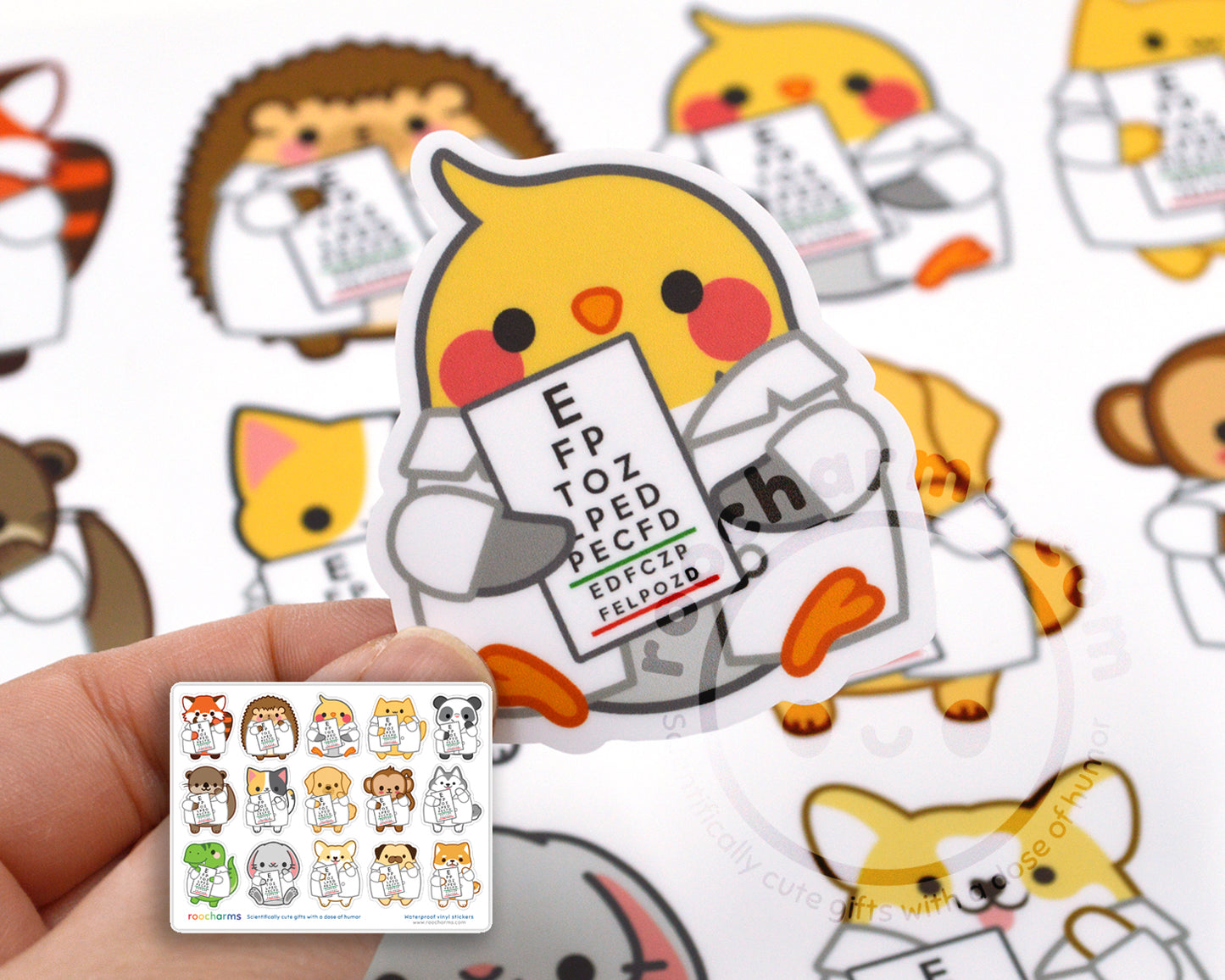 Optometry Animals Sticker Sheet