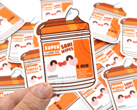 Orange Wipe Vinyl Sticker