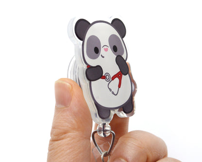 Panda Acrylic Badge Reel