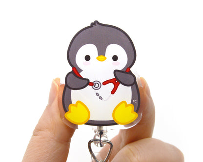 Penguin Acrylic Badge Reel