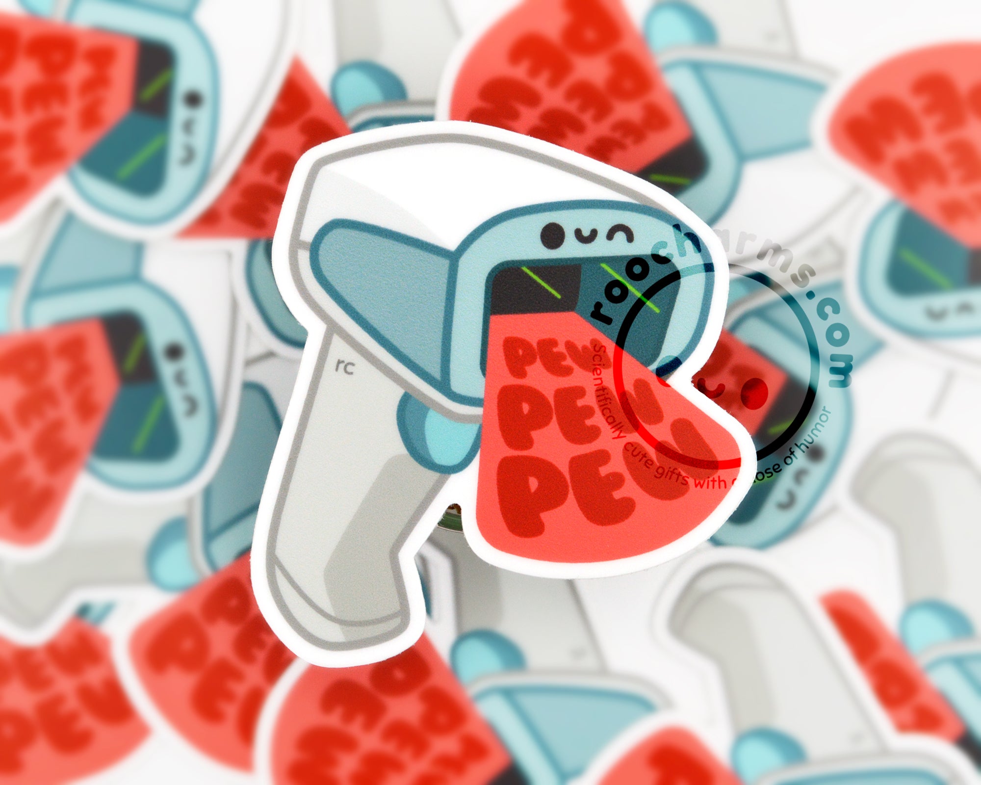 Pew Pew Scanner Vinyl Sticker – roocharms