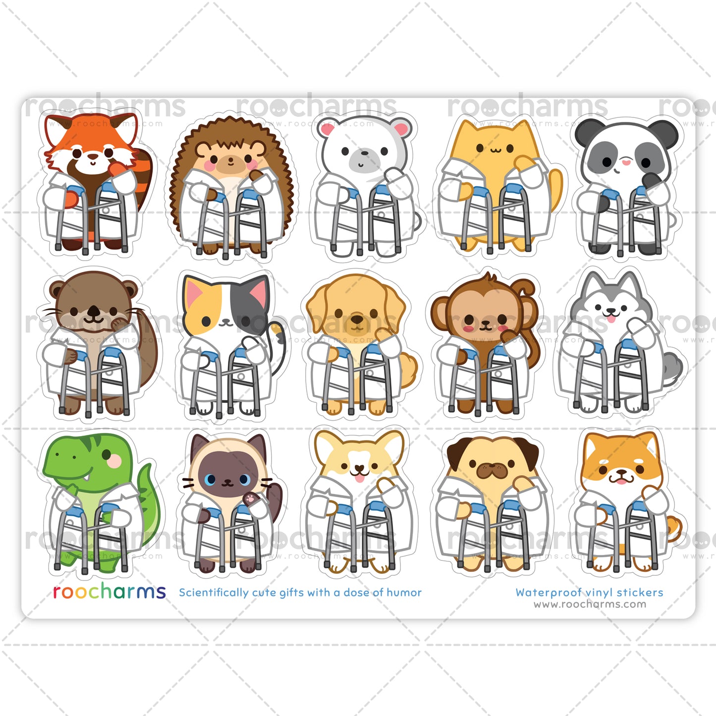 Physical Therapy Animals Sticker Sheet