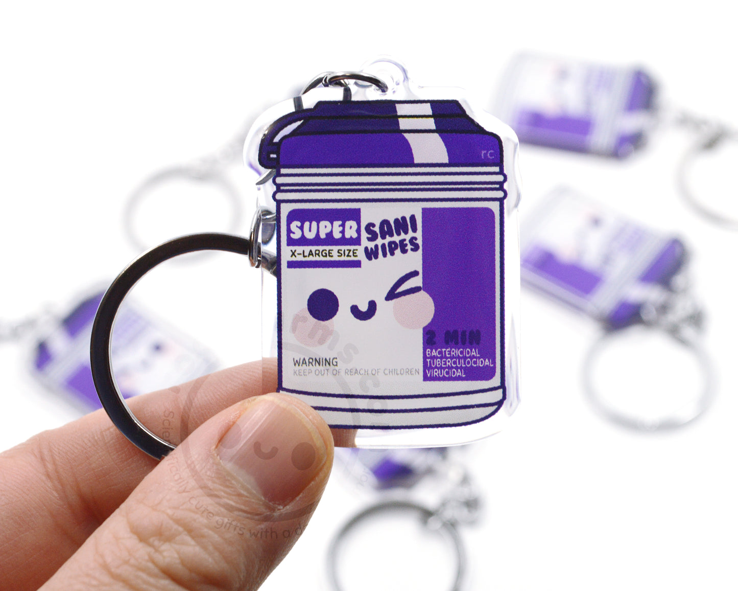 Purple Wipe Keychain