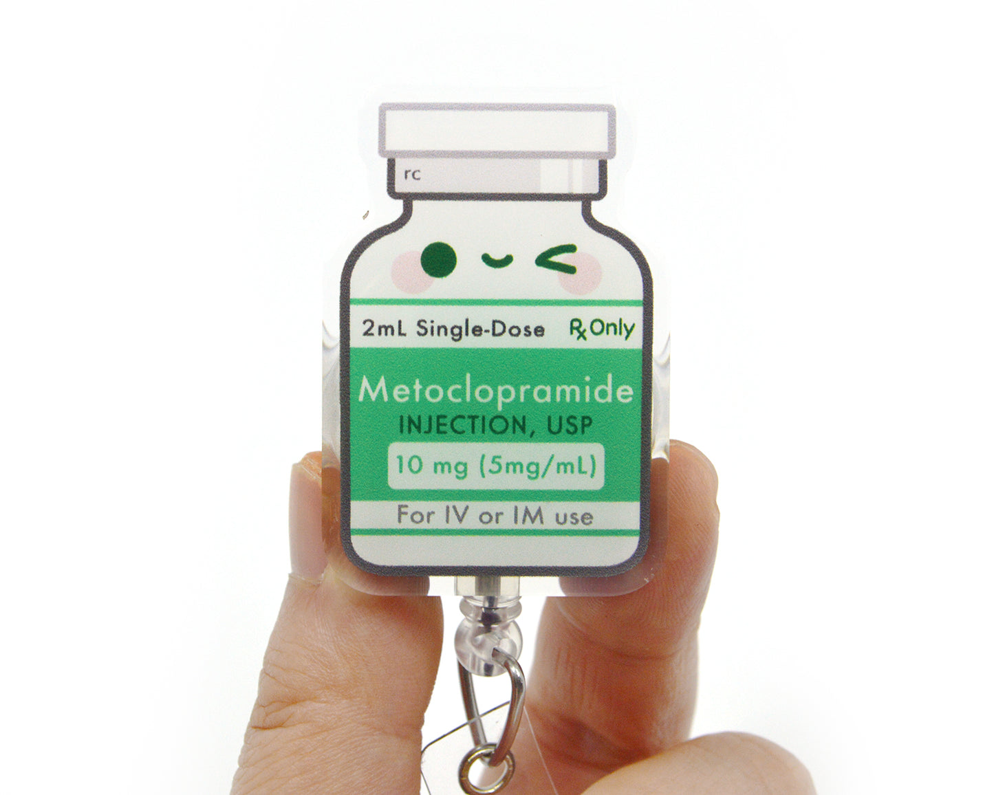 Metoclopramide Acrylic Badge Reel