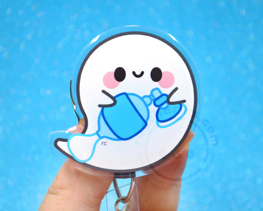 Bag Valve Mask Ghost Badge Reel