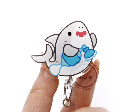 Respiratory Shark Acrylic Badge Reel