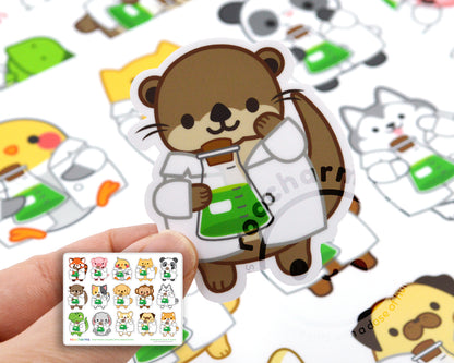 Science Animals Sticker Sheet