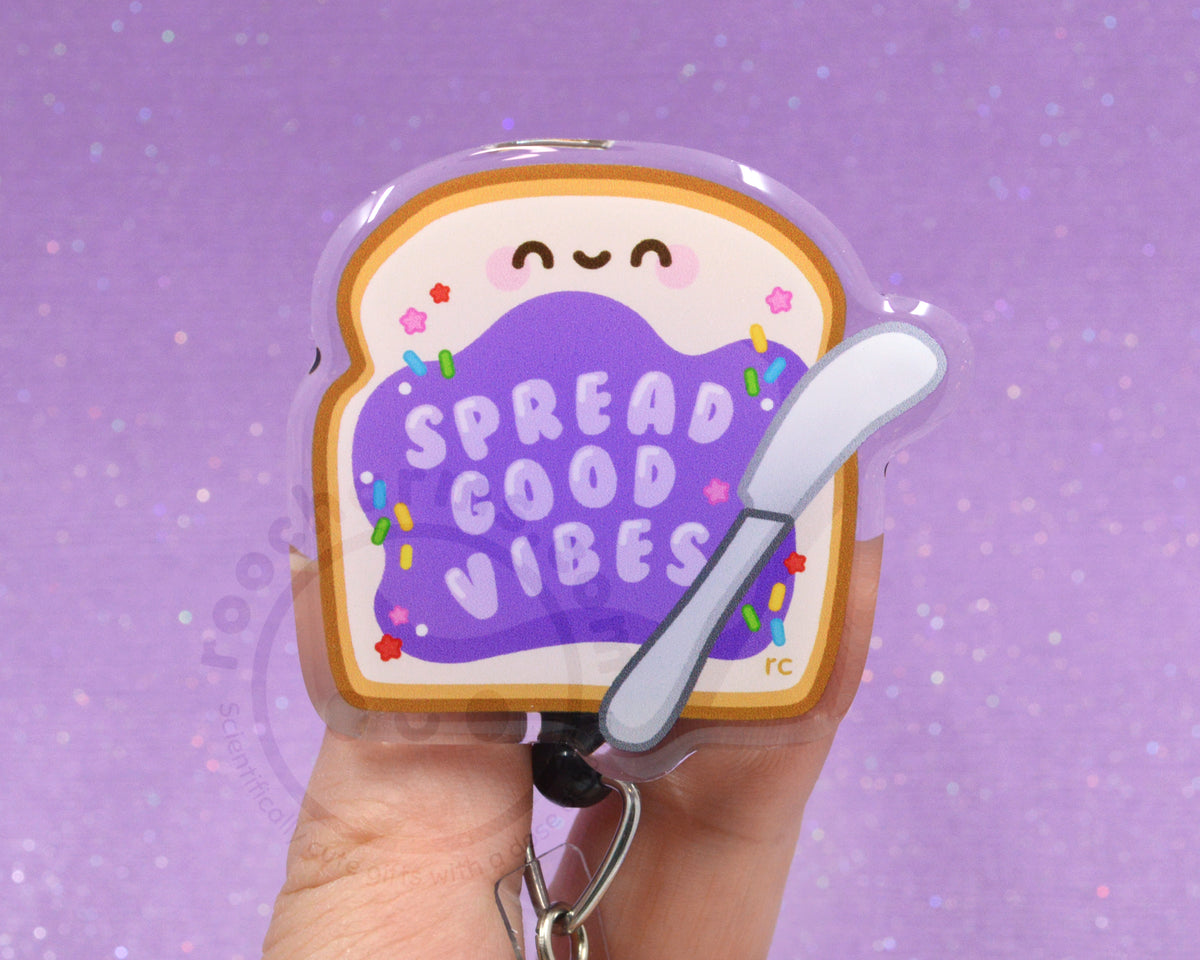 Spread Good Vibes Badge Reel
