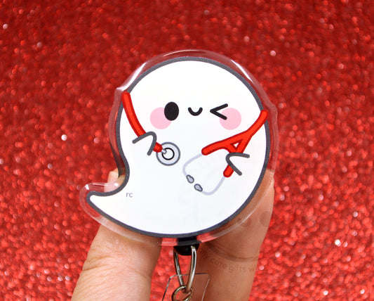 Stethoscope Ghost Badge Reel