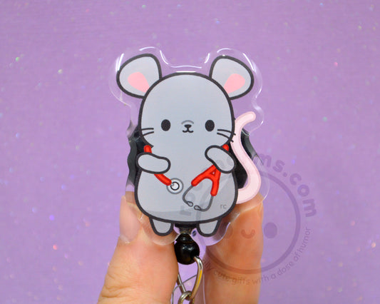 Stethoscope Mouse Badge Reel