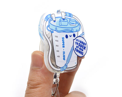 Suction Canister Acrylic Badge Reel