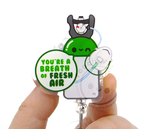 Oxygen Tank Acrylic Badge Reel