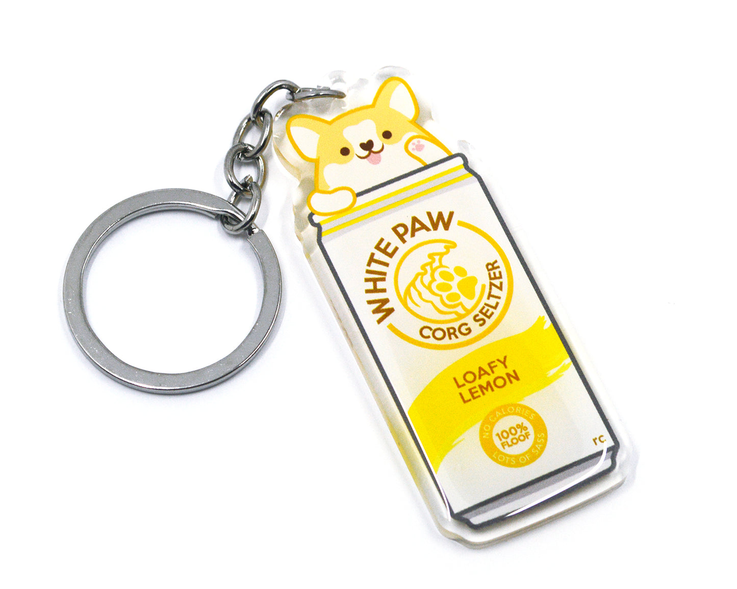 Whitepaw Corgi Keychain