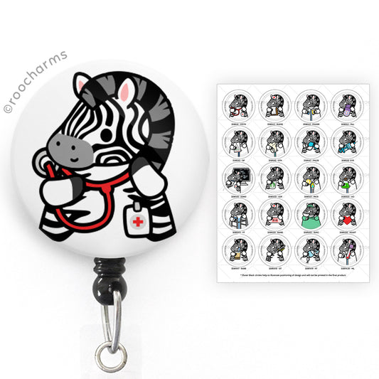 Zebra Badge Reel