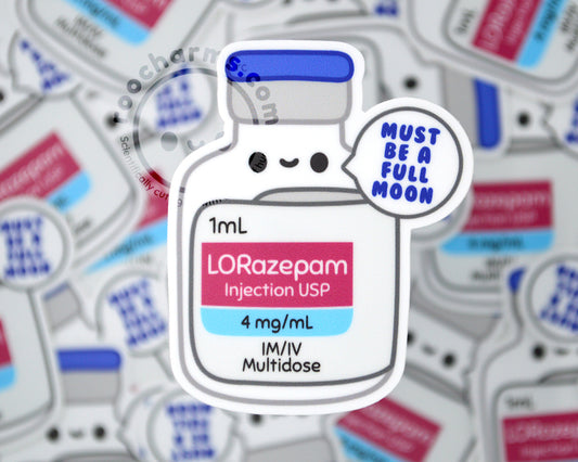 Must Be A Full Moon Vinyl Sticker