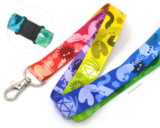 Rainbow Microbes Lanyard