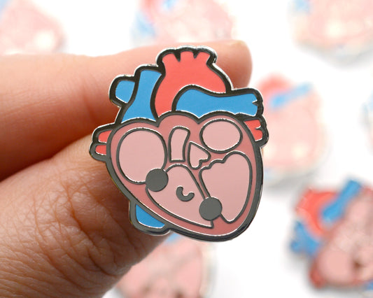Anatomical Heart Enamel Pin