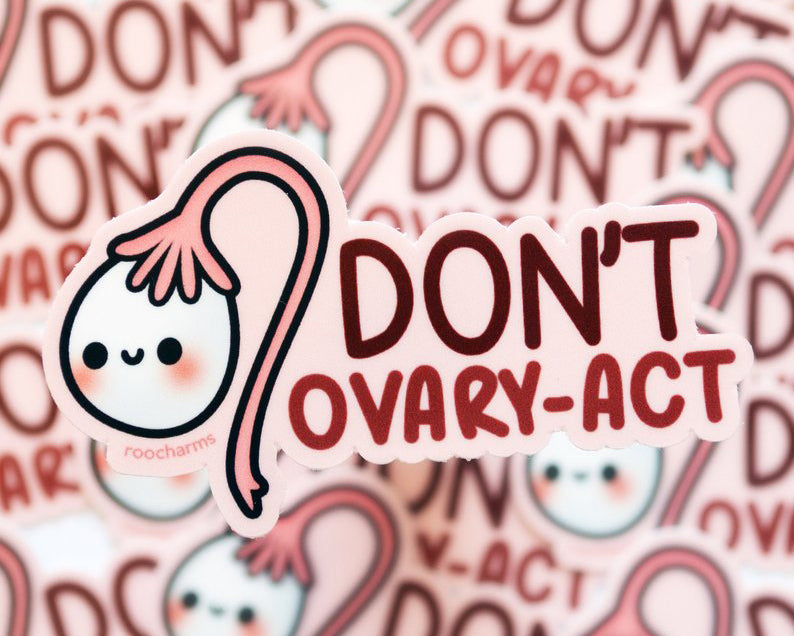 Ovary Vinyl Sticker, Biology Sticker, Cute Sticker, Maternity Sticker, Nurse Gift, OB Gift - roocharms