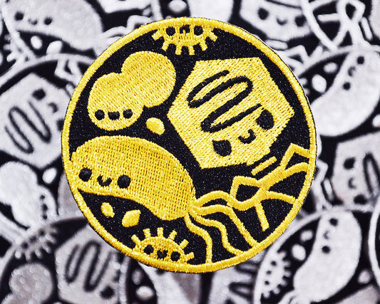 Microbiology Patch, Embroidered Patch, Iron On Patch, Science Gift, Biology Gift, Lab Gift, Science Stocking Stuffer - roocharms