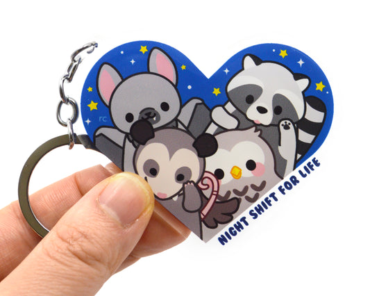 Night Shift For Life Keychain