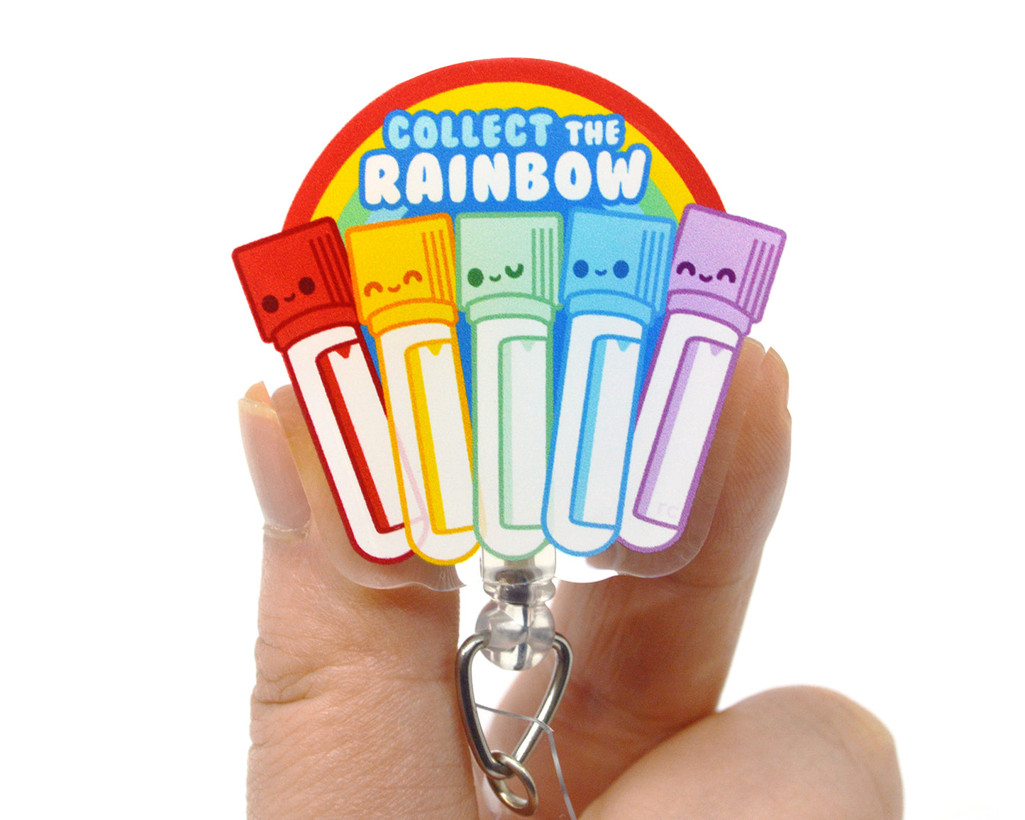 Collect The Rainbow Acrylic Badge Reel