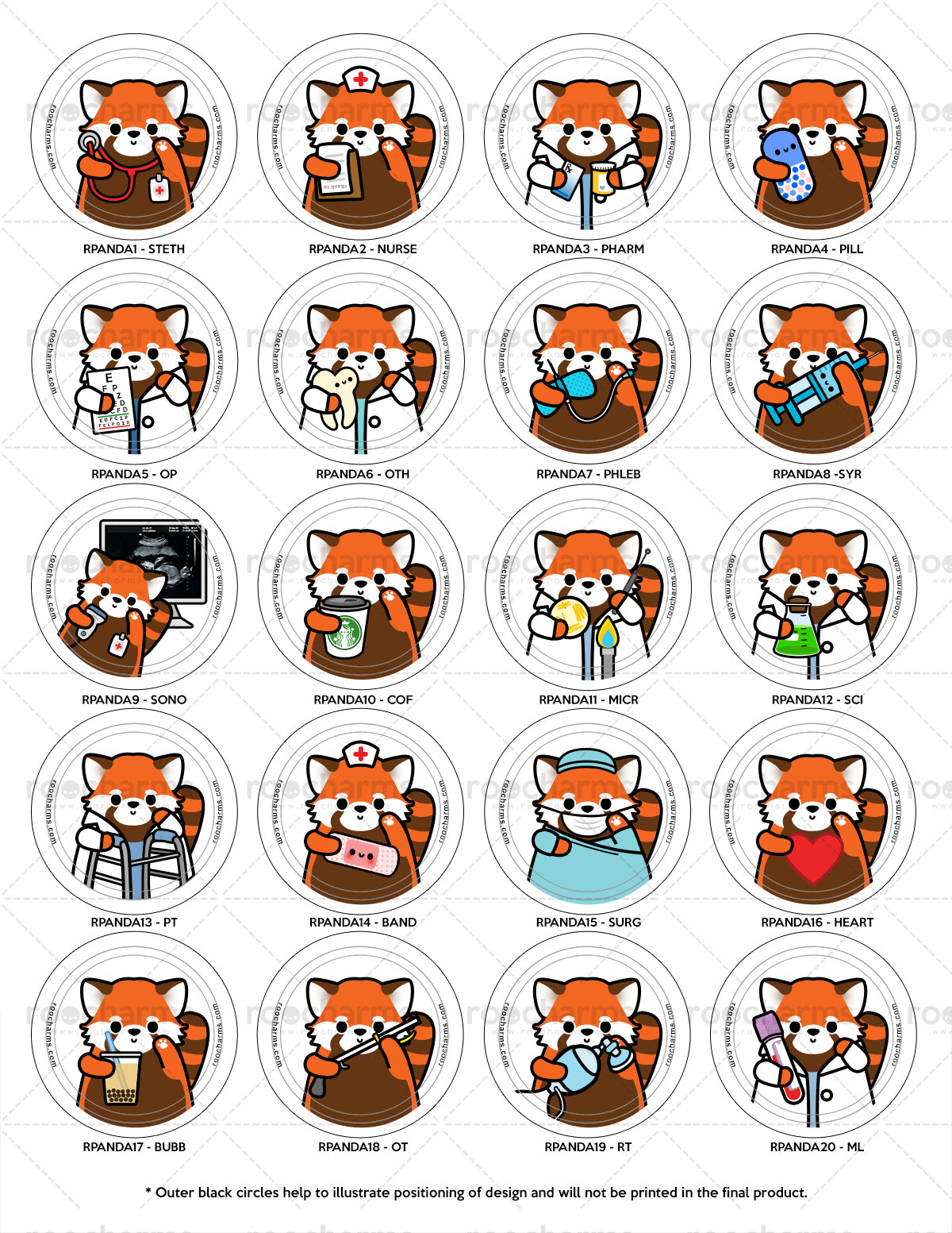 Kawaii Panda Badge Reels Multi-purpose Retractable Badge Reels