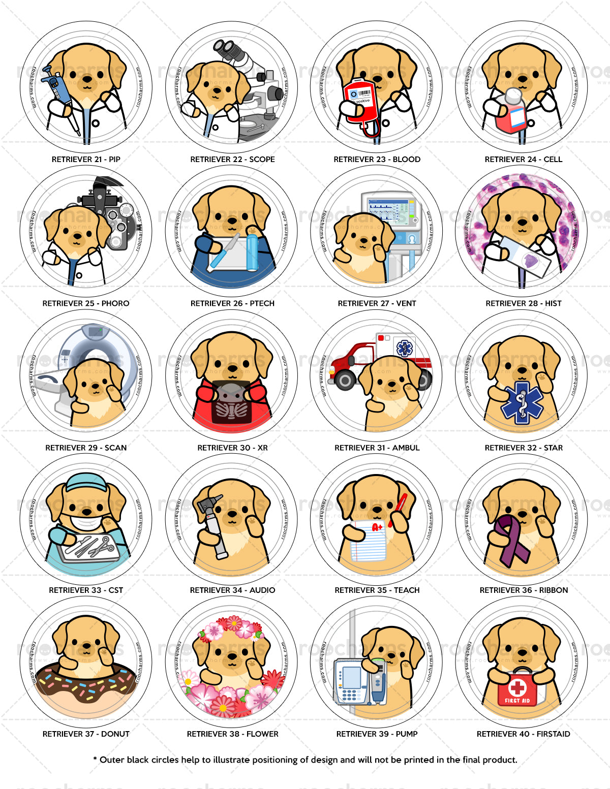 Golden Retriever Puppy Dog Blanket Heart Lanyard Reel Badge ID