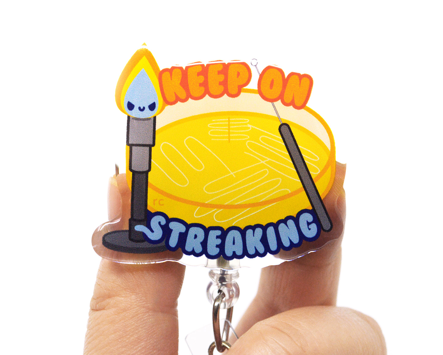 Keep On Streaking Acrylic Badge Reel
