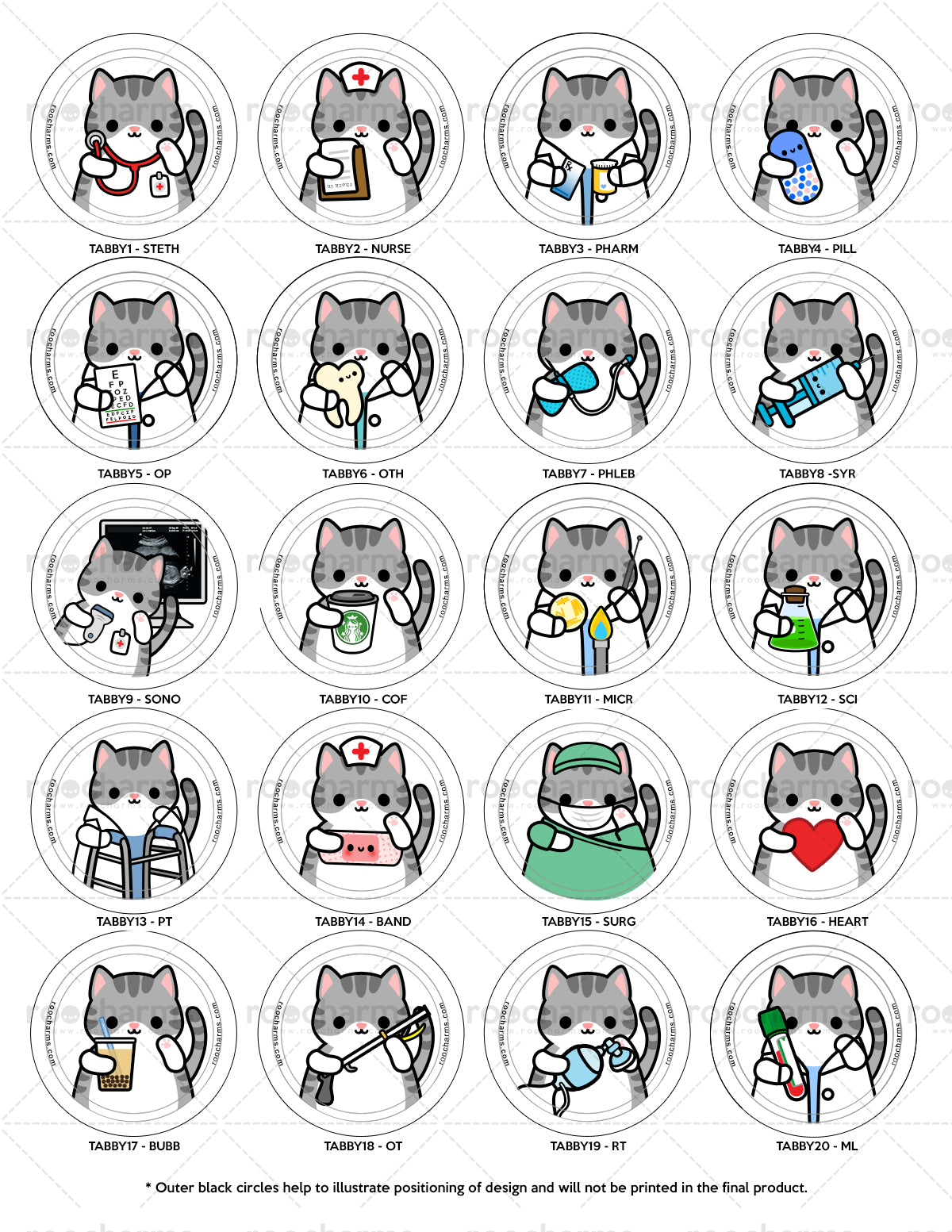 Tabby Cat Badge Reel – roocharms